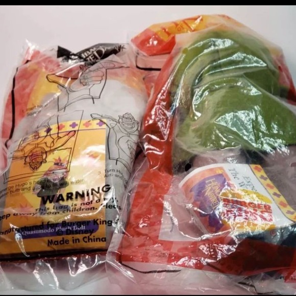 Vintage disney hand puppets hunchback of notre dame 90s quasimodo hugo gargoyle - Picture 2 of 5